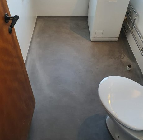 microcement gulv til badeværelset
